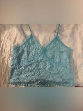 Light Blue Lace Bralette Tank